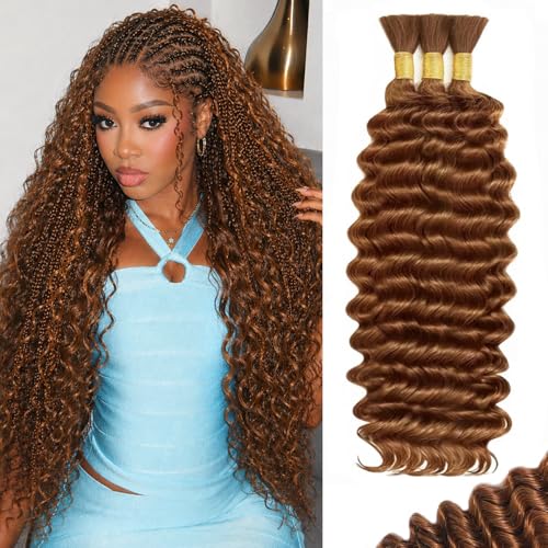 Deep Wave Human Braiding Hair for Boho Braids