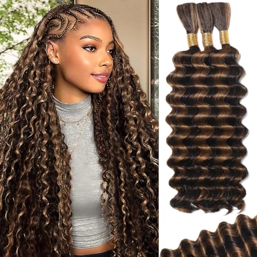 Human Braiding Hair for Boho Braids Curly Wave Bulk Bundles