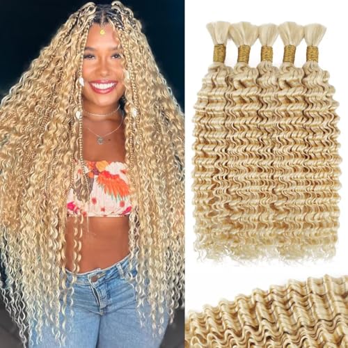 Deep Wave Human Braiding Hair for Boho Braids