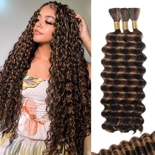 Deep Wave Human Braiding Hair for Boho Braids