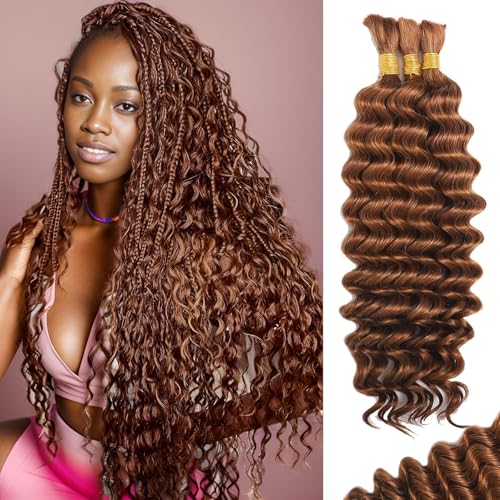 Human Braiding Hair for Boho Braids Curly Wave Bulk Bundles