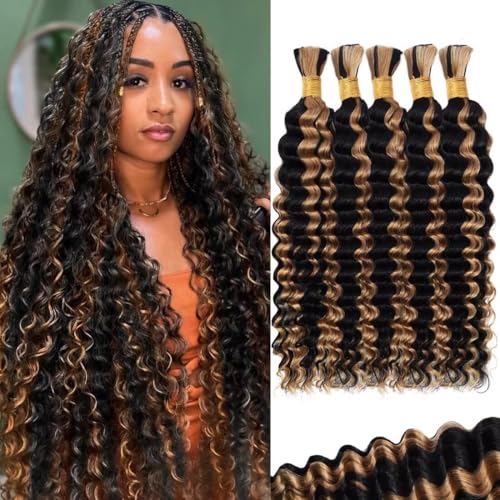 Deep Wave Human Braiding Hair for Boho Braids