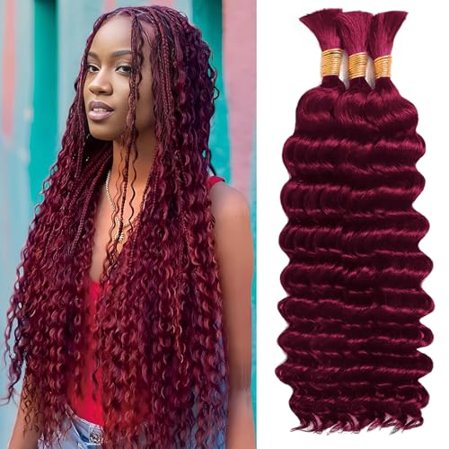 Human Braiding Hair for Boho Braids Curly Wave Bulk Bundles