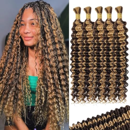 Deep Wave Human Braiding Hair for Boho Braids