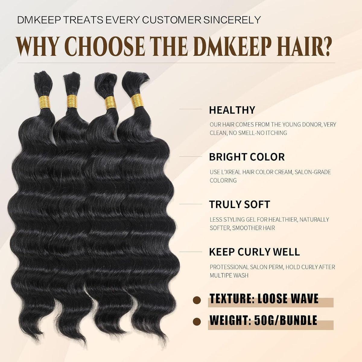 Loose Wave Human Braiding Hair for Boho Braids
