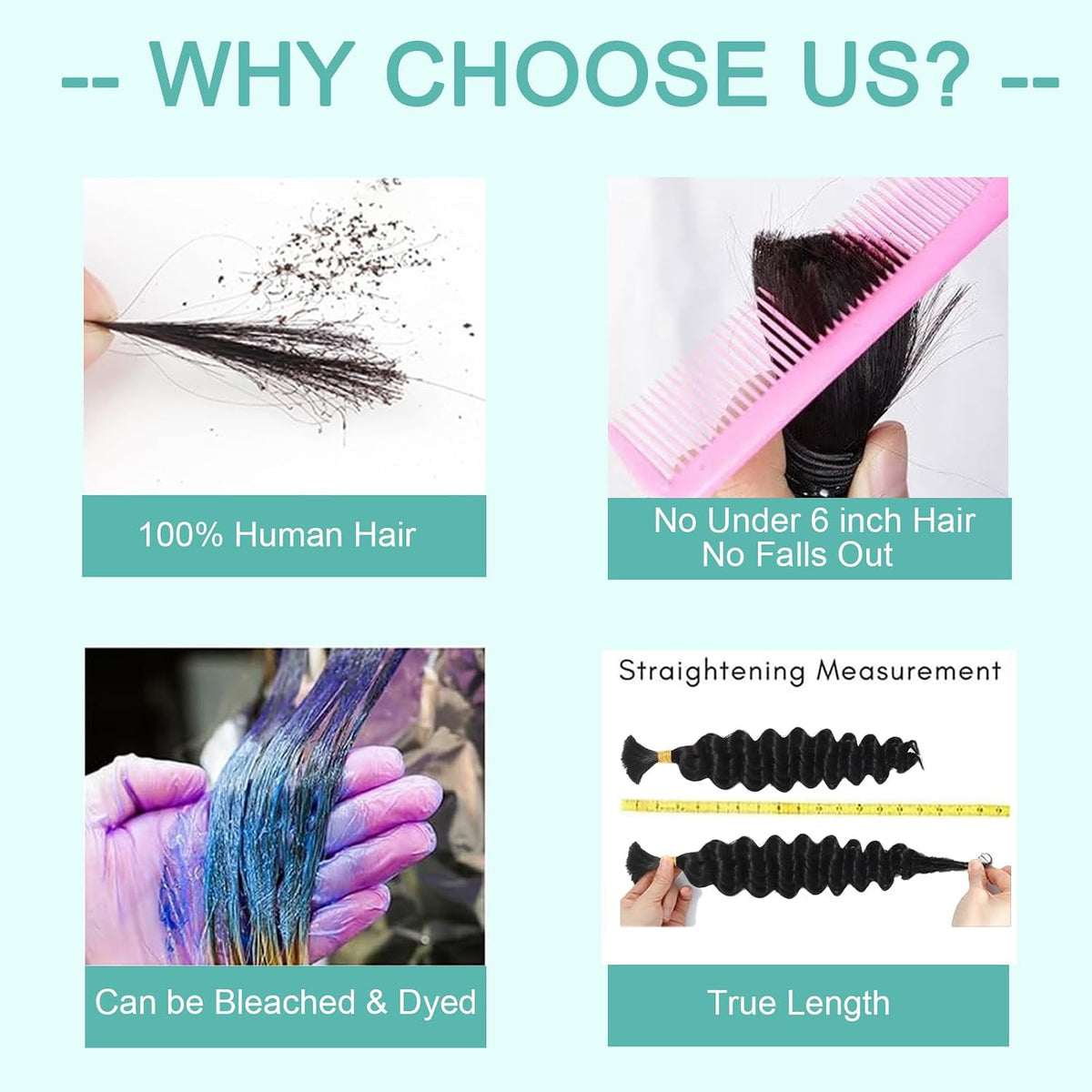 Human Braiding Hair for Boho Braids Curly Wave Bulk Bundles