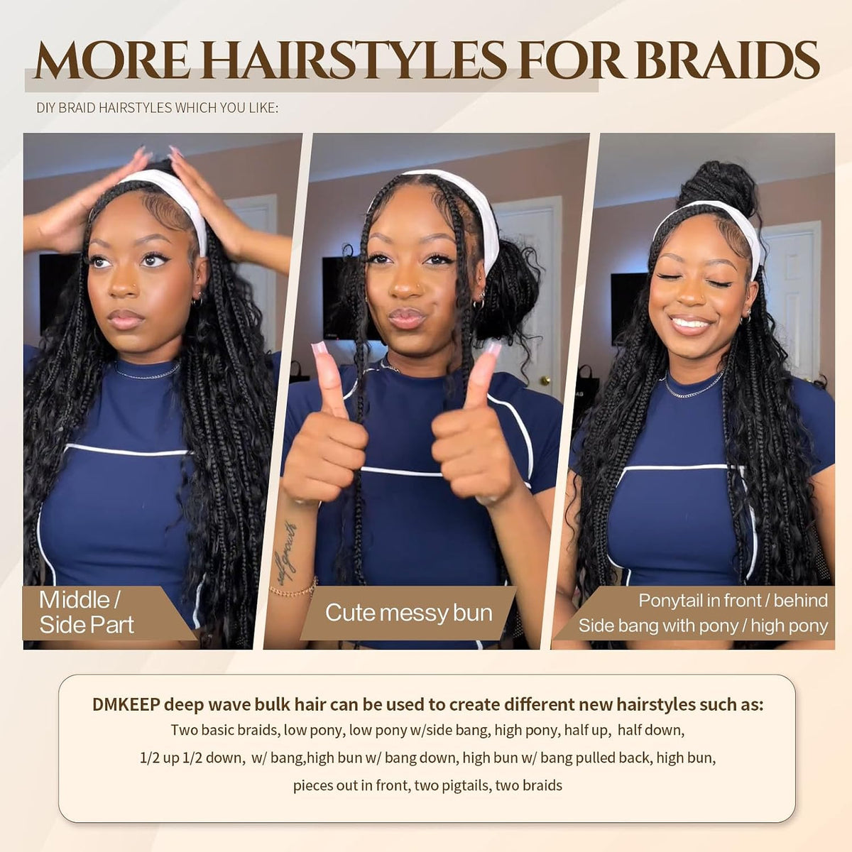 Loose Wave Human Braiding Hair for Boho Braids