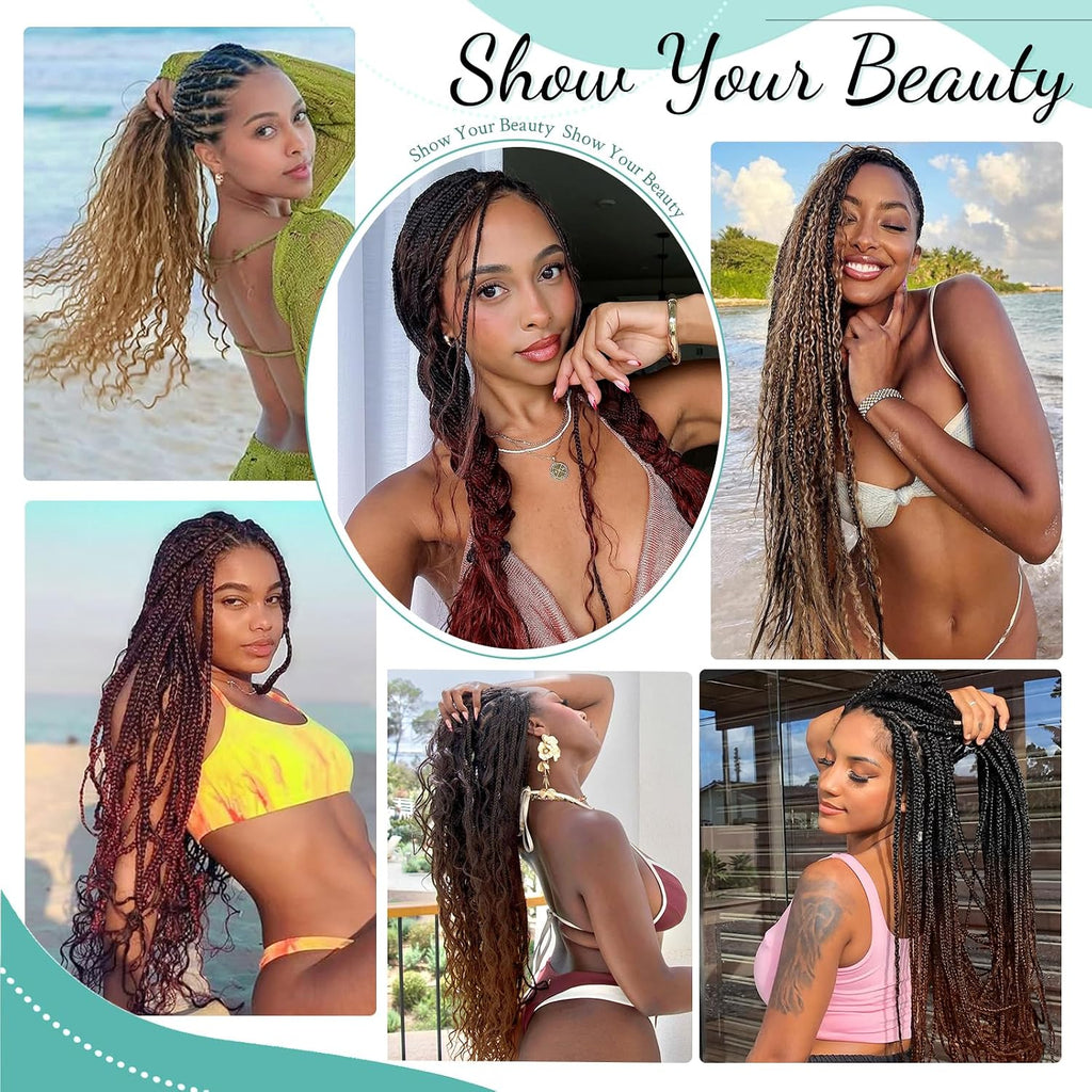 Human Braiding Hair for Boho Braids Curly Wave Bulk Bundles