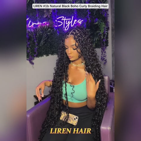 Deep Wave Human Braiding Hair for Boho Braids